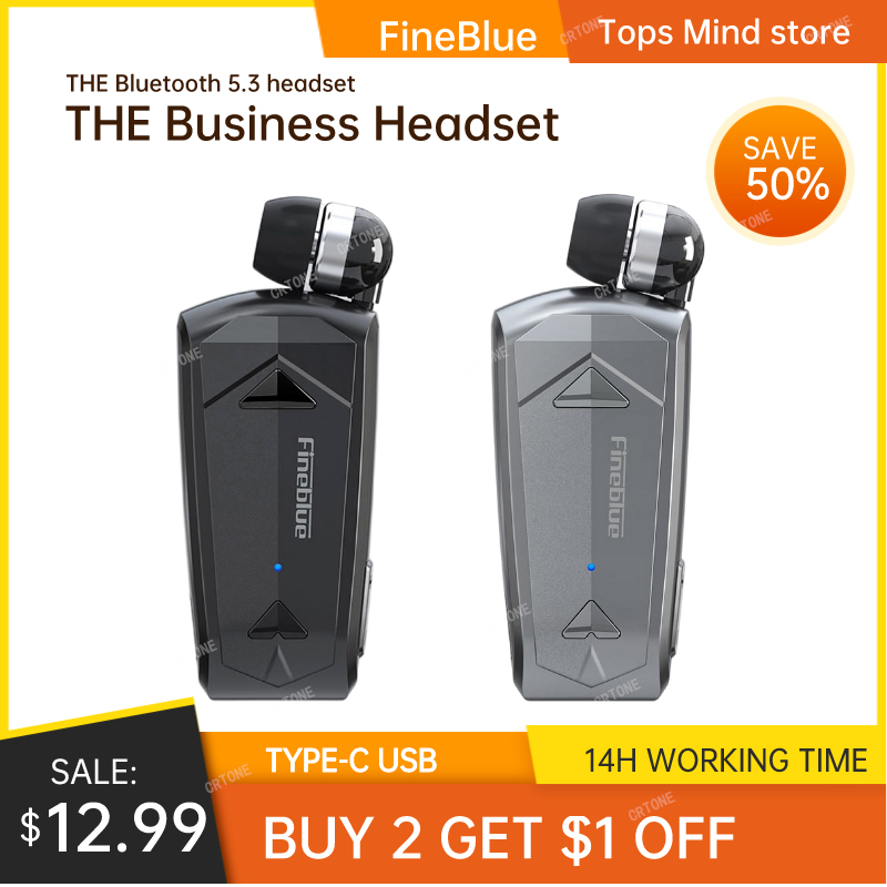 Type C Wired Earphones With Mic - Fineblue F520 Mini Kabelloser Ohrhörer Bluetooth