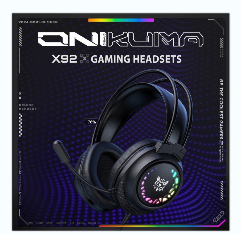Gaming Headset With Mic Rgb - ONIKUMA X92 Kabelgebundenes Gaming-Headset RGB 50mm