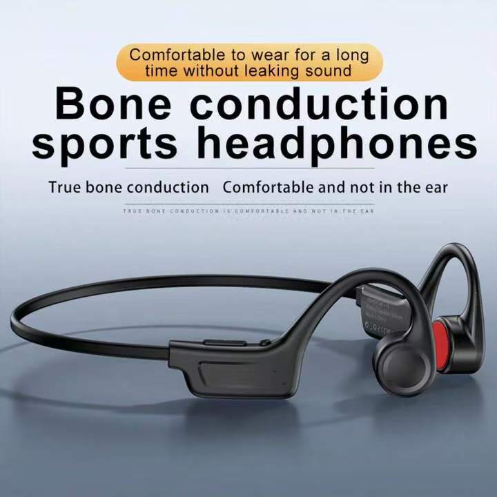Bone Conduction Running Headphones - Knochenleitungs-Kopfhörer, Kabellose Open-Back-Ohrhörer, 15 Stunden Akkulaufzeit,
