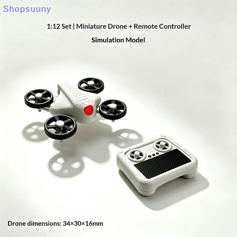 Drones - [SU]1: 12-Zoll-Miniatur-Fernsteuerungsdrohnenmodell, Miniatur-Szenenrequisiten für Puppenhäuser mit