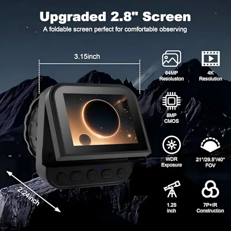 64MP 2,8'' Bildschirm 4K Elekt – Cameras Bewertung und Preis