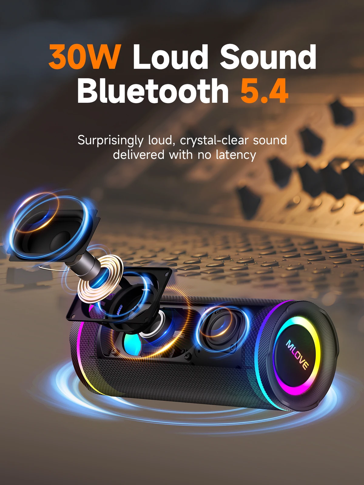 MLOVE E80 Tragbarer Bluetooth- – Portable Bluetooth Speaker Waterproof Ipx7 Bewertung und Preis
