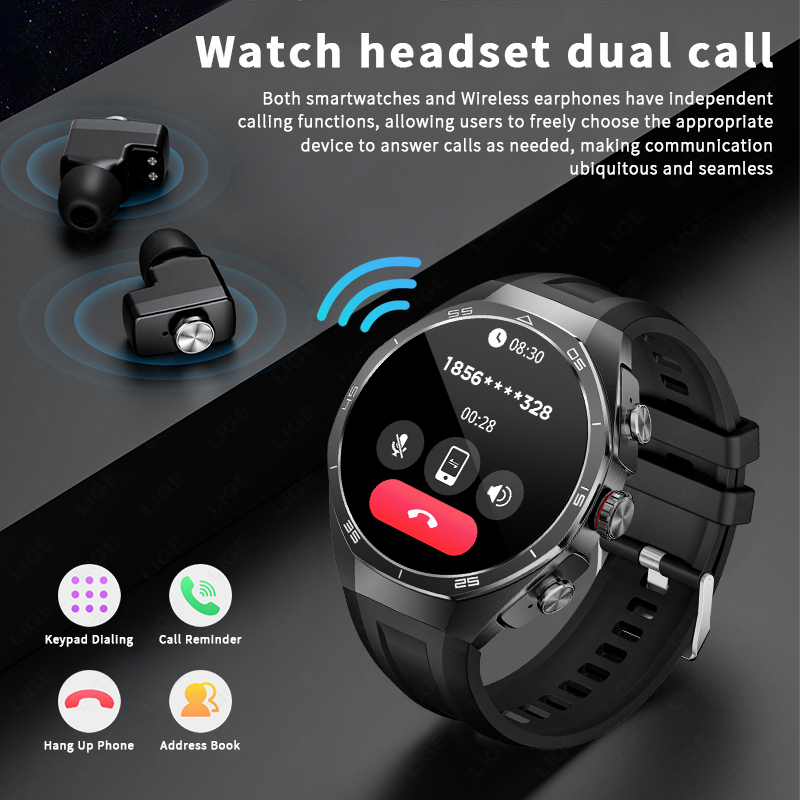 LIGE Smartwatch mit Kopfhörern – Tws Earbuds Bluetooth 5.3 Bewertung und Preis
