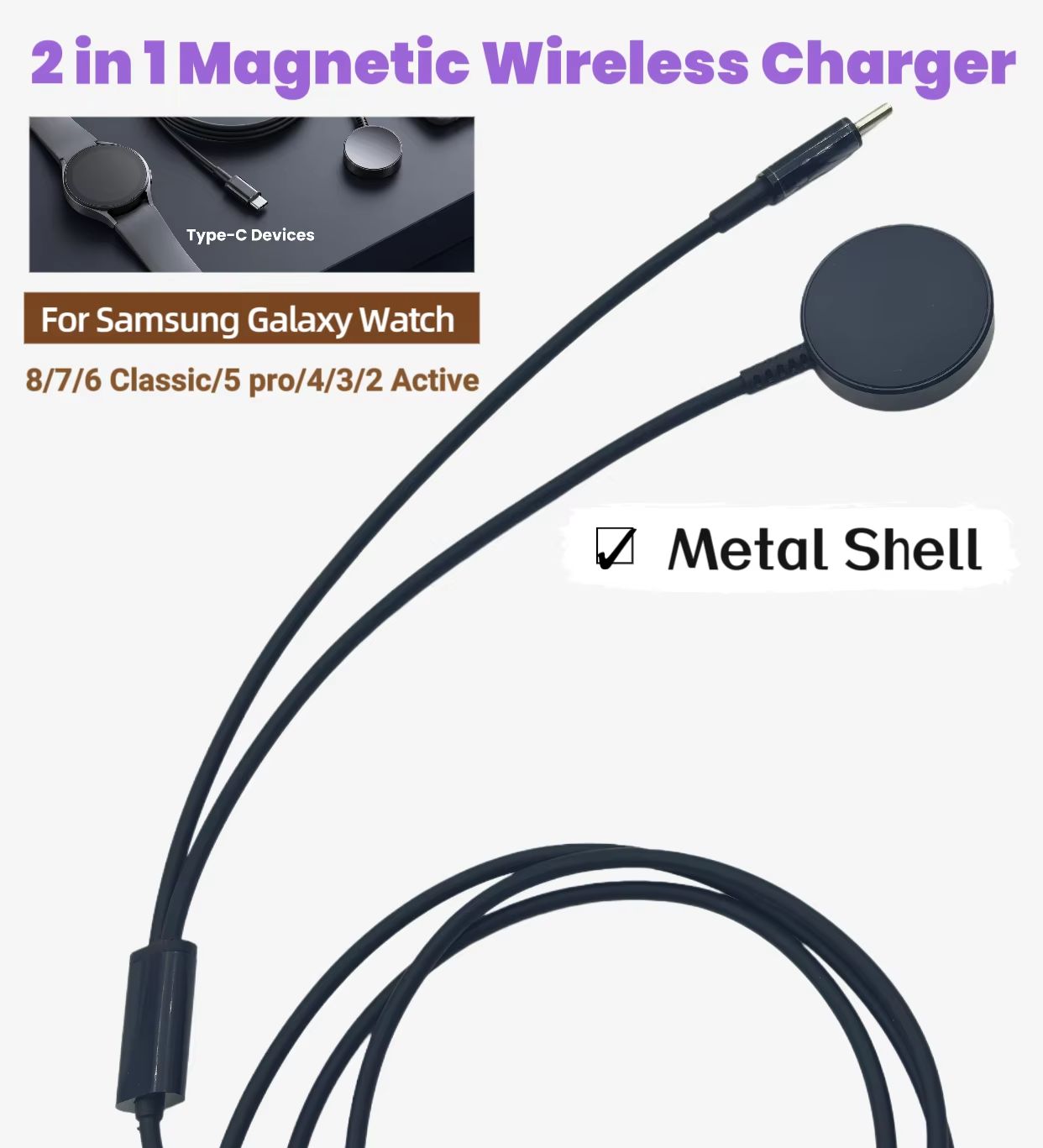 Typ-C 2-in-1 Magnetisches Kabe – Smartwatches Bewertung und Preis