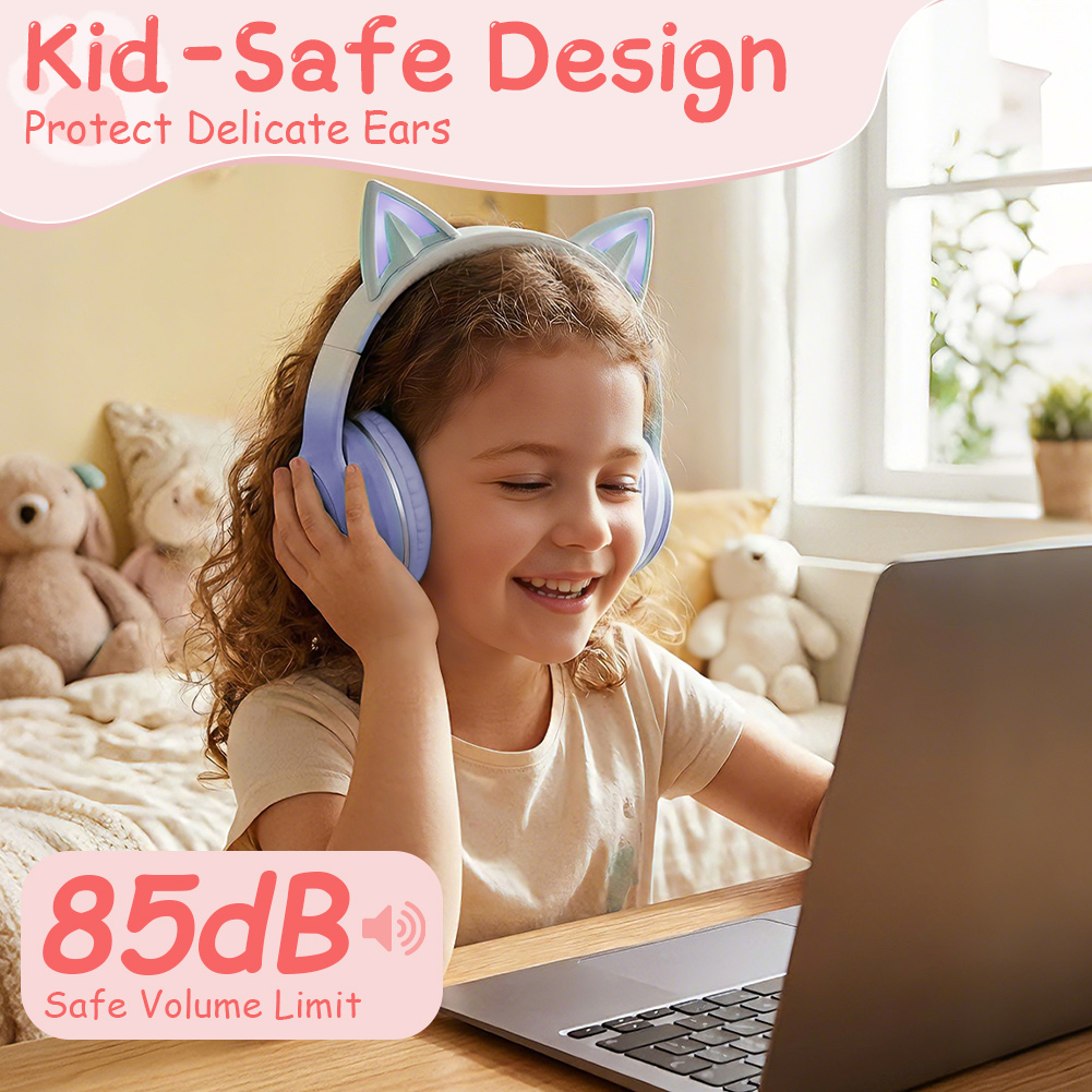 Schöne Kawaii-Katzenohr-Kopfhö – Cat Ear Bluetooth Headset Led Bewertung und Preis