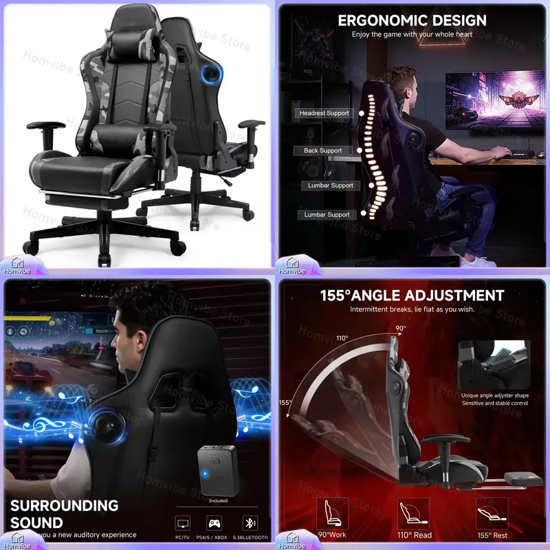 Ergonomischer Gaming-Stuhl mit – Speakers Bewertung und Preis