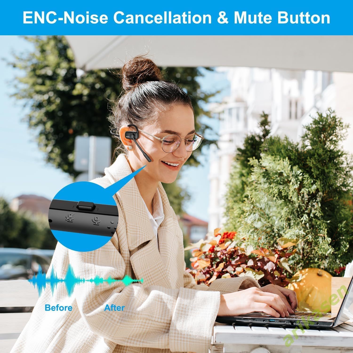 Bluetooth-Headsets mit Mikrofo – Open Ear Air Conduction Headphones Bewertung und Preis